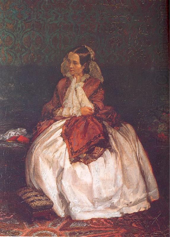 Adolph von Menzel Portrait of Frau Maercker china oil painting image
